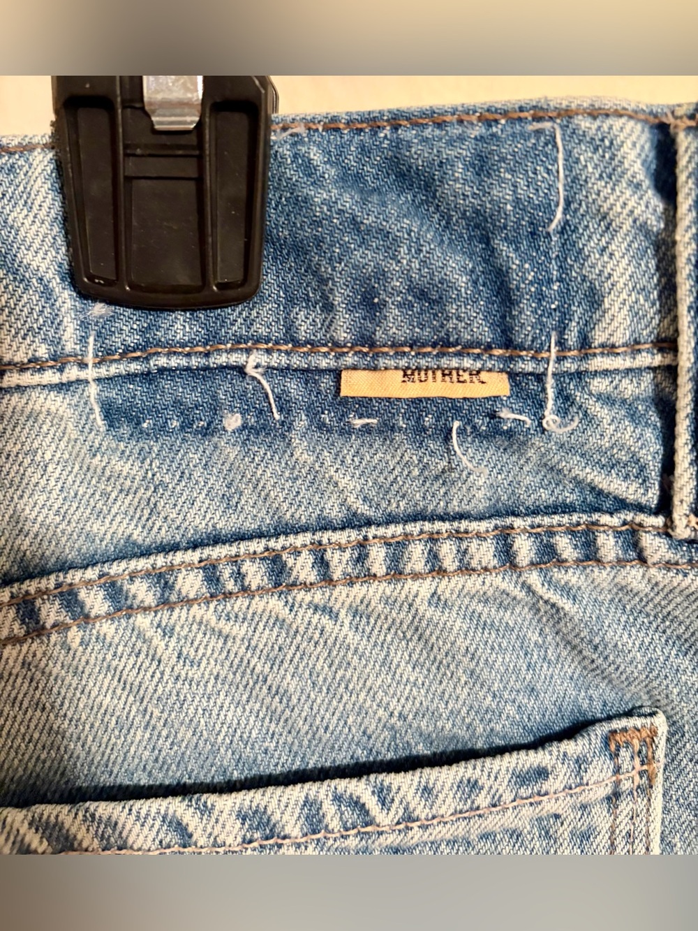 NWT MOTHER Superior The Dodger Flood This is How I Roll Light Denim Jeans Sz 33 - Picture 13 of 16